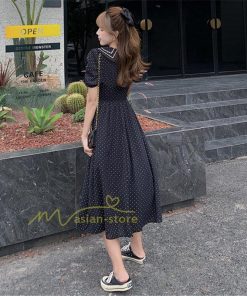 マキシ | ワンピース レディース 40代 半袖ワンピース 春夏 きれいめ マキシ丈ワンピース ドット柄 黒 着痩せ 体型カバー 30代 カジュアル 50代 上品 お出かけ アウター