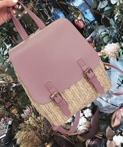 リュック | 可愛い ペーパー 編みこみ カジュアル リュックサック デイパック ストローバッグ レディース ミニリュック バッグパック