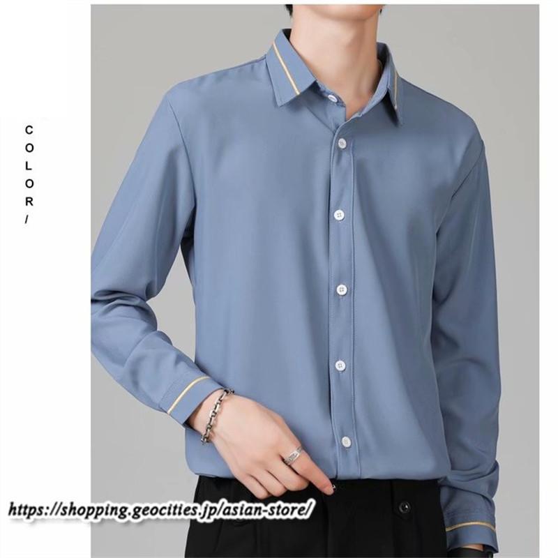 シャツ | 長袖メンズ ビジネス フォーマル オフィス 仕事 春 夏 秋 冬 カジュアル ビジネスシンプル 長袖 トップス 大きいサイズ メンズトップス