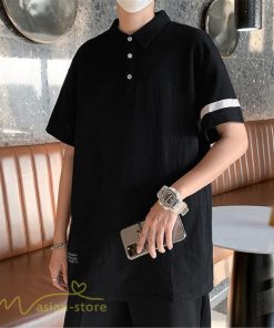 Tシャツ | ポロシャツ シャツ メンズ 薄手 夏新作 カジュアル 無地 トップス サマーシャツ カットソー おしゃれ ゆったり ギフト 大きいサイズ プレゼント 黒 白