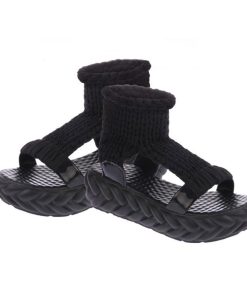 サンダル | レディース 厚底 メッシュ スポーツソックス 通気性 ニット歩きやすい