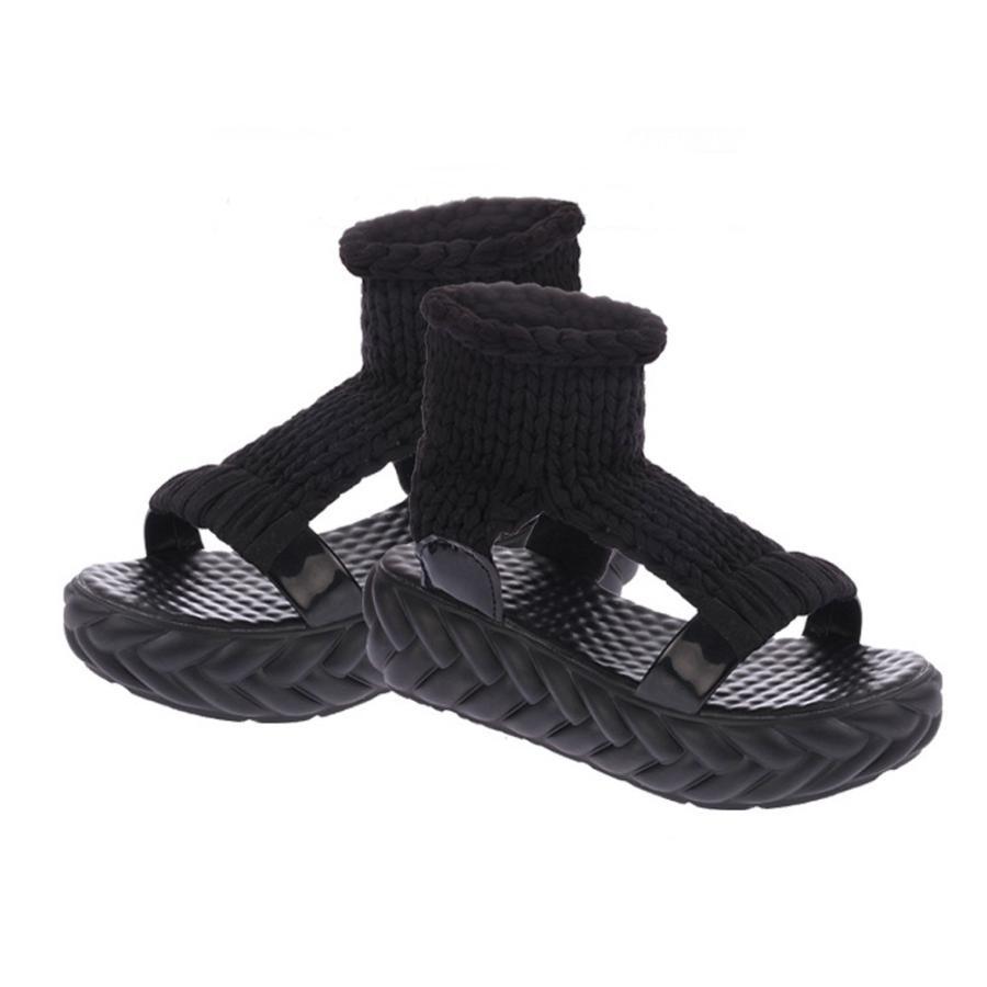 サンダル | レディース 厚底 メッシュ スポーツソックス 通気性 ニット歩きやすい