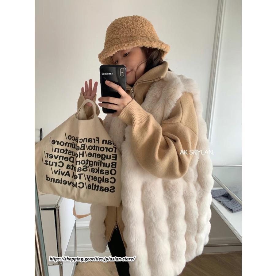 ベスト | ボリュームフェイクファーファー毛皮レディース 冬 フェイクファー 毛皮コート アウター ノースリーブ ふわふわ 前開き ジレ 秋冬