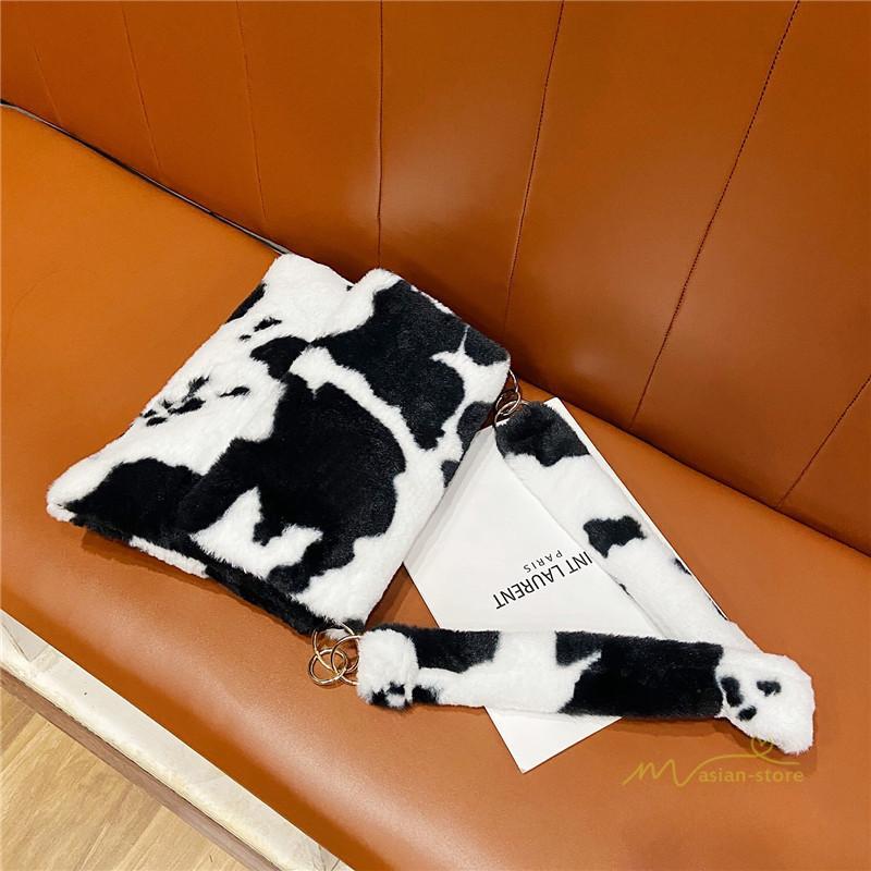 女性用バッグ | バッグ レディース ショルダーバッグ 肩掛け 可愛い 斜めがけ 鞄 かばん 黒白 もこもこ 春物