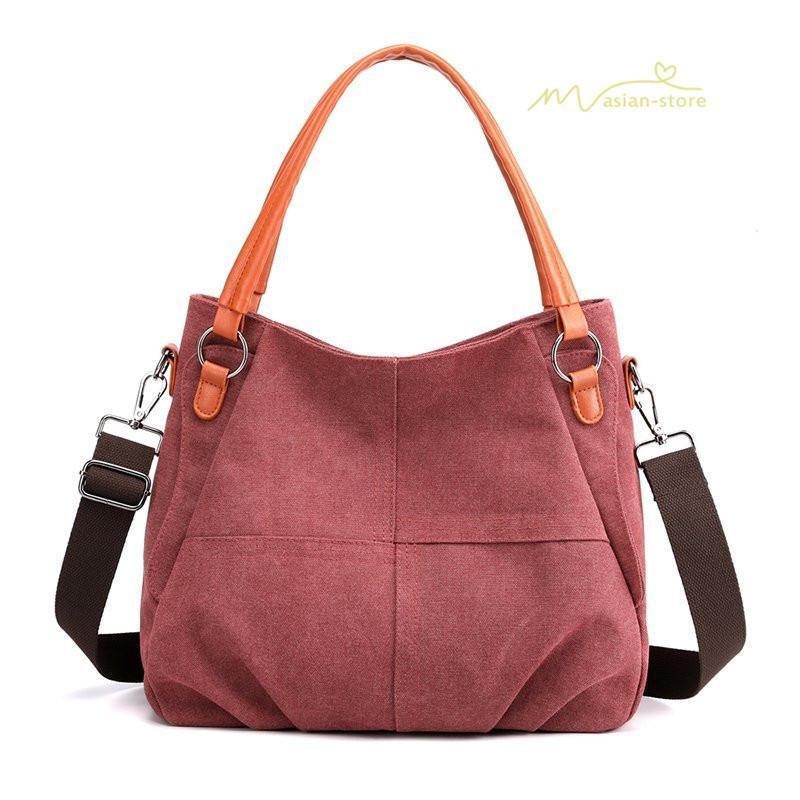女性用バッグ | トートバッグ レディース ショルダーバック 大きめ ママバッグ 多収納 鞄 肩掛け 多機能バッグ 手提げかばん キャンパス ズック 斜めがけ 帆布 大容量