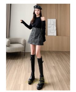 スカート | ミニレザーレディース タイト 秋 冬 ヒョウ柄 Aライン ハイウエスト おしゃれ 新作 可愛い フェイクレザー 着痩せ オシャレ