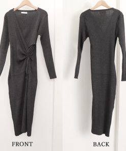 ワンピース | カシュクール リブニット秋冬