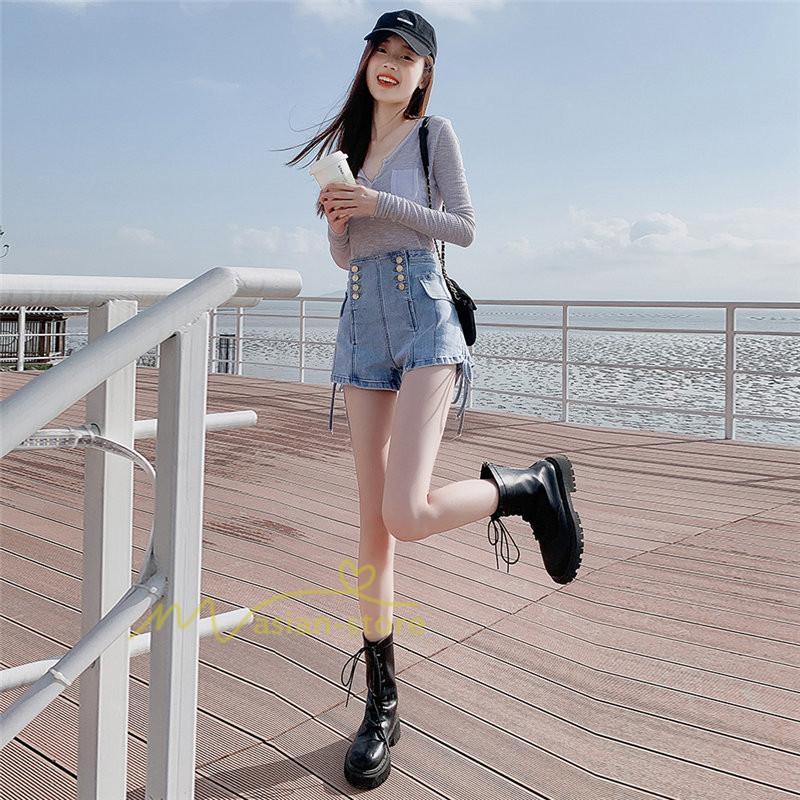 ショートパンツ | ゆったり Aライン デニム デニムパンツ ショートデニム ショーパン 短パン ショート丈 膝上 カジュアル 通勤通学 上品 20代30代40代 お出かけ