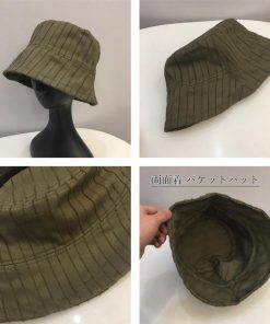 帽子 | サンバイザー レディース 韓国風 無地 バケットハット 両面着 ハット ヴィンテージ ぼうし コットン キャップ
