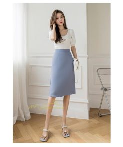 スカート | ロングスリット入り タイトレディース 膝下丈 大人 オフィス 20代 30代 40代 OL 仕事用 ビジネス 通勤通学 無地人気 着痩せ カジュアル 上品