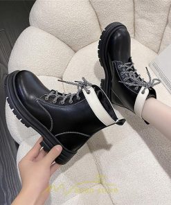 ショートブーツ | レディース 歩きやすい 編み上げブーツ ワークブーツ  編み上げ 痛くない ラウンドトゥ 美脚 厚底 通勤 通学 お出かけ カジュアル 旅行