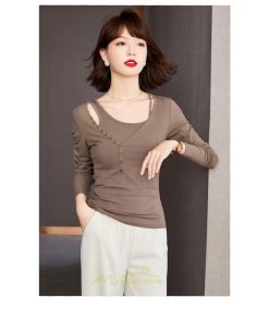 シャツ・ブラウス | ブラウス Tシャツ レディース 長袖 細身 フォーマル オフィス タイト きれいめ 春夏秋 トップス 送料無料 SNS映え 可愛い 着痩せ おしゃれ