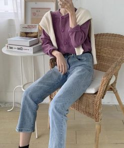 ニット・セーター | ニットトップス アウター ニットカーディガン 秋冬 長袖 無地カーデ シンプル レディース 大人かわいい ニットソー 韓国風