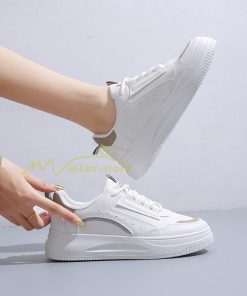 スニーカー | スニーカー　レディース レディースシューズ ローカット 靴 フラットシューズ ぺたんこ ウォーキングシューズ Pu革 美脚 厚底スニーカー 歩きやすい 厚底靴