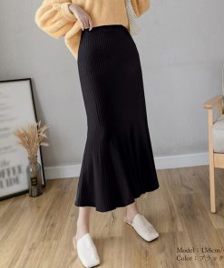 フレアスカート | リブニット マーメイドスカート 春秋冬