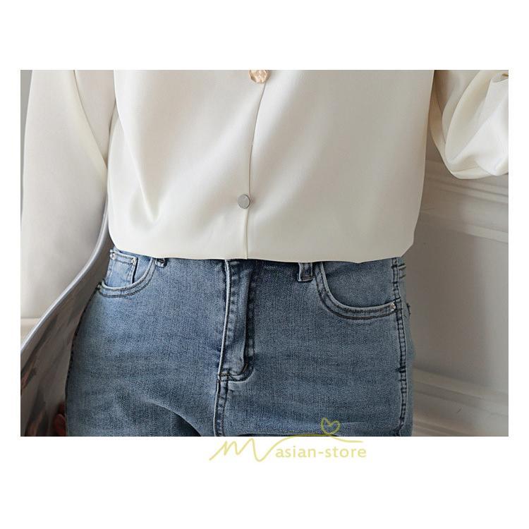 シャツ・ブラウス | ブラウス トップス レディース Vネック秋 シンプル 着回し カジュアル 通勤 オフィス お出かけ 上品 フェミニン 女子会 就活 デート お仕事 エレガント 二次会