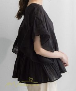 シャツ・ブラウス | シャツ ブラウス レディース きれいめ 春秋 40代 30代 韓国風 フレア 通勤 女性 服装 スーツ 大人 無地 着痩せ オフィスカジュアル 半袖ブラウス 上品 春夏