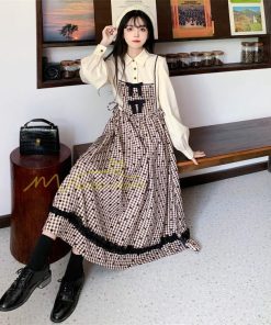 マキシ | フェイクワンピース 秋 レディース 30代40代ワンピース 長袖ワンピース レイヤード風ワンピース Aラインワンピース かわいい 腰着痩せ 美ライン お呼ばれ