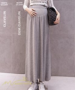 スカート | マタニティ秋 冬 フレア Aライン マタニティウェア 無地 ロング丈 ウエスト調整 カジュアル 産前 妊婦服 産後 ロングスカート