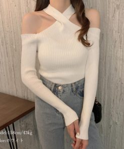 Tシャツ・カットソー | ニットトップス ホルターネック 肩出し