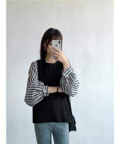 ｔシャツ・カットソー | Tシャツ 長袖 レディース カジュアル レイヤード カットソー シャツ 異素材 切り替え トップス Tシャツ ブラウス 30代 秋物 重ね着 20代 50代 ゆったり