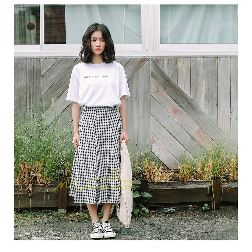 スカート | チェック柄 ロング丈 フレア ボトムス レディース フェミニン デイリー 上品 20代30代40代50代 カジュアル 着痩せ お出かけ 体系カバー 通勤通学 夏物