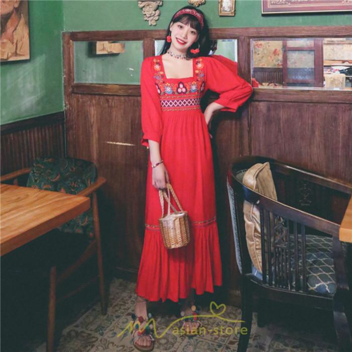 マキシ | 長袖ワンピース レディース 夏秋 コットン 10代 20代 30代 40代 50代 マキシワンピース ロングワンピース おしゃれ 着痩せ 大人可愛い 綺麗 かわいい