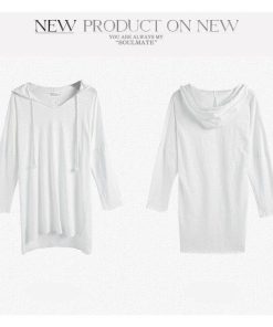 ｔシャツ・カットソー | Tシャツ レディース 長袖tシャツ ロンT カットソー プルオーバー ロングtシャツ ロンティー ルームウエア シンプル ゆったり 無地 フード付き 春秋