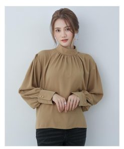 シャツ・ブラウス | ブラウス バルーンスリーブ バルーン袖 とろみ クラシカル レディース 長袖 ファッション カジュアル エレガント 細身 優雅 エレガント 上品 通勤 オシャレ OL