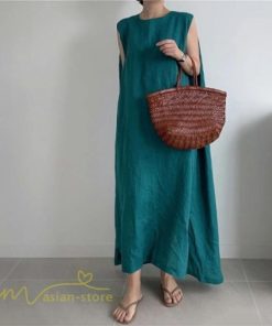 マキシ | ワンピース レディース マキシ丈ワンピース ノースリーブ きれいめ 30代 40代 50代 着やせ 上品 4色 無地 マキシ丈 ファッション 春夏秋