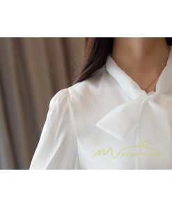 在庫ある | 短納期ブラウスレディースシャツ シフォンブラウス ビジネスカジュアルシャツトップス オフィスブラウス フォーマルシャツ 薄手 春夏衣装 リボン 通学通勤