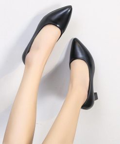 パンプス | 合皮レディース ポインテッドトゥ ピンヒール ストラップなし 黒 大きいサイズ ハイヒール 滑り止めソール パンプス 柔らかい生地 スリップオン