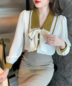 シャツ・ブラウス | ブラウス レディース 長袖 ブラウスシャツ ボウタイ フォーマル チュニック 大人 春 夏 春夏 フォーマル スーツ トップス 20代 ママ 母 30代 リボン付き OL