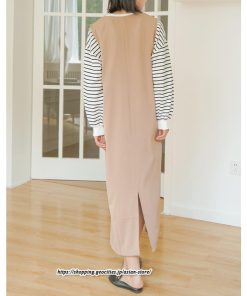 マキシ | ロングワンピース ワンピース レディース タンクワンピース ライトコーデュロイ ジャンパースカート 大人 シンプル 可愛い 春 重ね着 秋冬 40代 30代 ミモレ丈