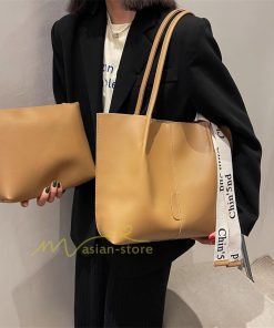 女性用バッグ | トートバッグ レディース A4 大容量 手提げ 鞄 おしゃれ PUレザー 通勤通学 無地 シンプル オフィス 上品 20代30代40代 お出かけ ビジネスバッグ ポーチ付き