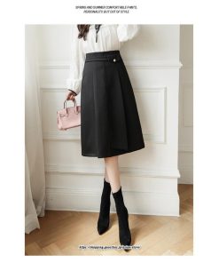 スカート | レディース 秋 冬 秋冬 ミモレ丈 膝丈 ロング 無地 ミディアム丈 ひざ丈 送料無料 Aライン ハイウエスト おしゃれ 通勤 通学 ラシャ 2022年秋冬 暖か