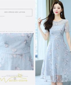 ミディアム | ワンピース エレガント レディース 膝丈 カジュアルワンピース 春 サマーワンピース 夏 新作 半袖 きれいめ グレー カジュアル 大きいサイズ お出かけ 花柄