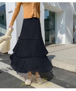 スカート | プリーツレディース ロング丈 マキシ 黒 グレー ベージュ ニット Aライン 秋冬コーデ 秋冬物 お出かけ デート 新着 普段着 旅行 女子会 新作 お呼ばれ