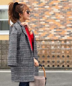 トレンチコート | グレンチェック チェスターコート レディース 冬 千鳥柄コート 中綿コート