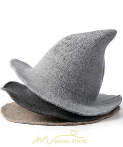 レディース | 帽子 ハット ハロウィン コスプレ 宴会 余興 魔女 魔法使い 美魔女 仮装 パーティーグッズ 演劇 体育祭 イベント 学園祭 黒 文化祭 グレー 青 赤