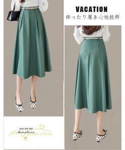 スカート | ロング丈 ボトムス レディース デイリー 上品 20代30代40代50代 カジュアル 通勤通学 お出かけ 着痩せ 夏物 韓国風 エレガント 体系カバー