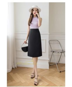 スカート | ロングスリット入り タイトレディース 膝下丈 大人 オフィス 20代 30代 40代 OL 仕事用 ビジネス 通勤通学 無地人気 着痩せ カジュアル 上品