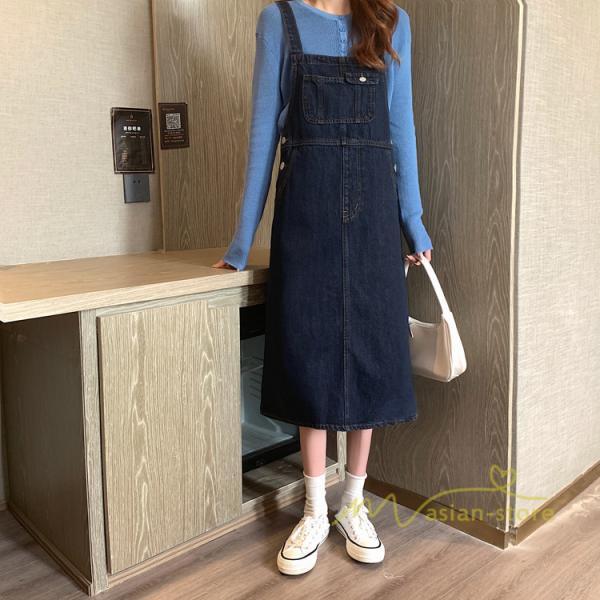 オーバーオール サロペット | デニムサロペットスカート レディース 40代 春夏 デニムワンピース レディス ボトムス ジャンバースカート カジュアル 無地 サロペット ストレート 着痩せ