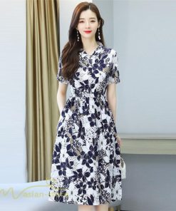ミディアム | シャツワンピース レディース ワンピース 着痩せ 花柄 膝丈 ミディアムワンピース 上品 Aラインワンピース 春 夏新作 フリーサイズ サマーワンピース 通勤通学