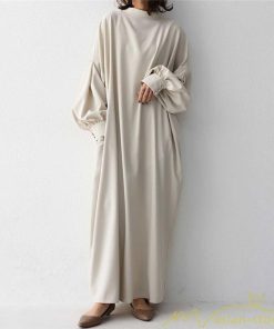 マキシ | 長袖ワンピース ロングワンピース シャツワンピース 羽織り レディース 2way パフスリーブ 大きいサイズ 秋物 送料無料 大人 ゆったり 50代60代 30代40代