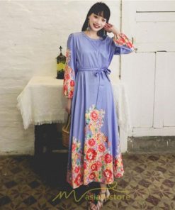 マキシ | ワンピース 長袖 夏 秋 レディース シフォン きれいめ ロング リゾート 体型カバー イベント デート 女子会 エスニック風 旅行 楽ちん 外出 ジャーニー