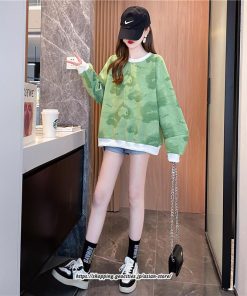 パーカー | プルオーバー レディース トレーナー 長袖 トップス 秋 冬 体型カバー 50代 40代 30代 20代 カジュアル 花柄 ゆったり シンプル おしゃれ ワイド