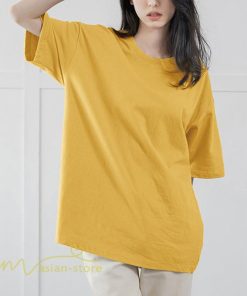 ｔシャツ・カットソー | Tシャツ 半袖 レディース トップス 無地 9色 ゆったり お出かけ スポーツ 日常 夏 丸首 春夏新作 コットン 可愛い クルーネック おしゃれ シンプル