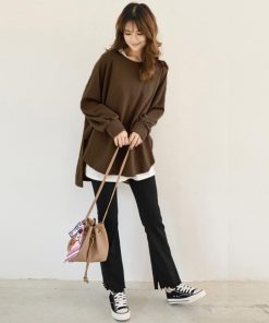 Tシャツ・カットソー | カットソーチュニック 春 ロンT 前後差