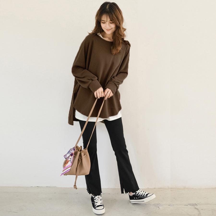 Tシャツ・カットソー | カットソーチュニック 春 ロンT 前後差